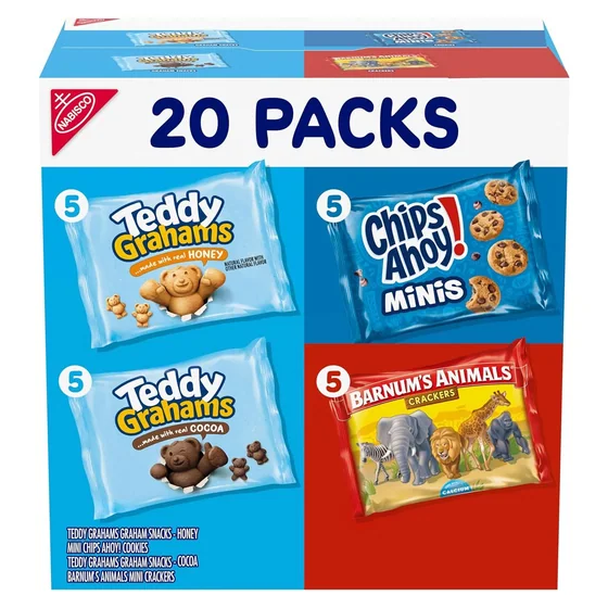 Nabisco Nabisco Fun Shapes Snacks Variety Pack, 20 snack packs, 3 kinds