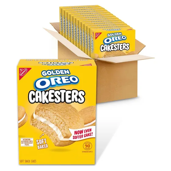 Nabisco OREO Golden Cakesters Soft Snack Cakes, 60 snack packs