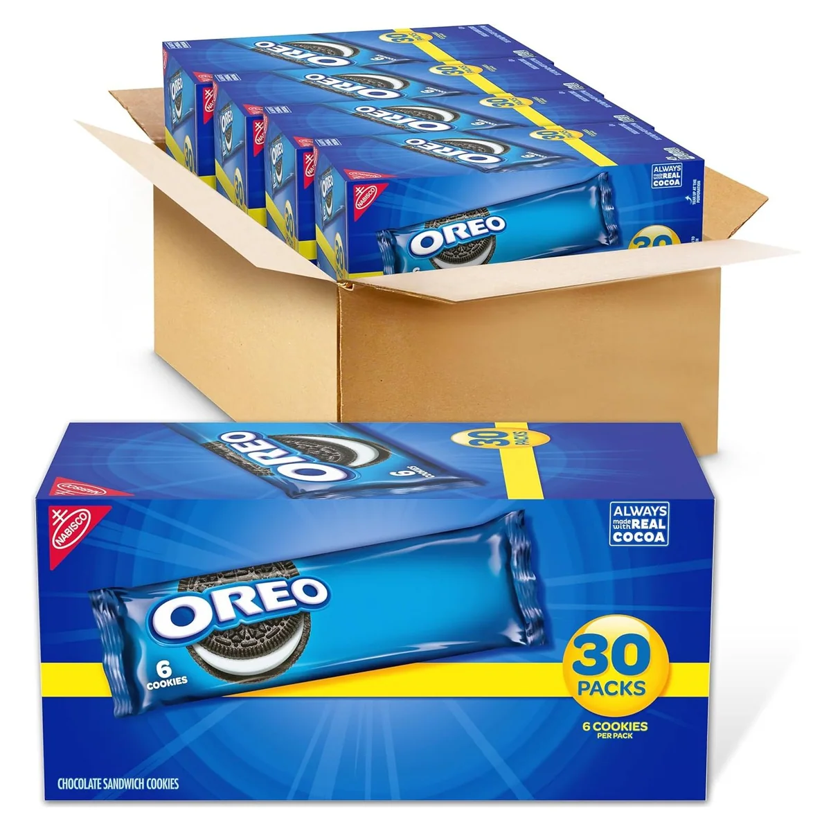 Nabisco OREO Chocolate Sandwich Cookies, 120 snack packs, 6 cookies each, photo 1 of 5