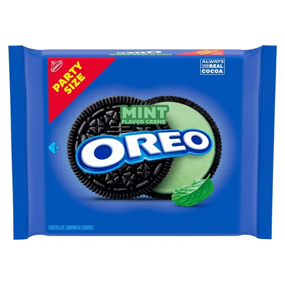 Nabisco OREO Mint Creme Chocolate Sandwich Cookies, Party Size, 24.95 oz