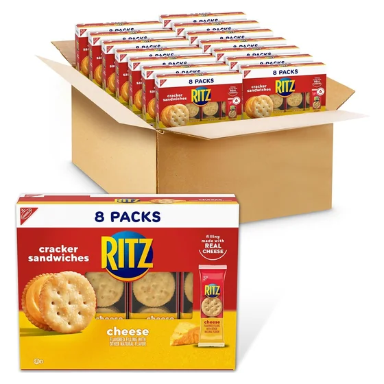 Nabisco RITZ Cheese Sandwich Crackers, 112 snack packs