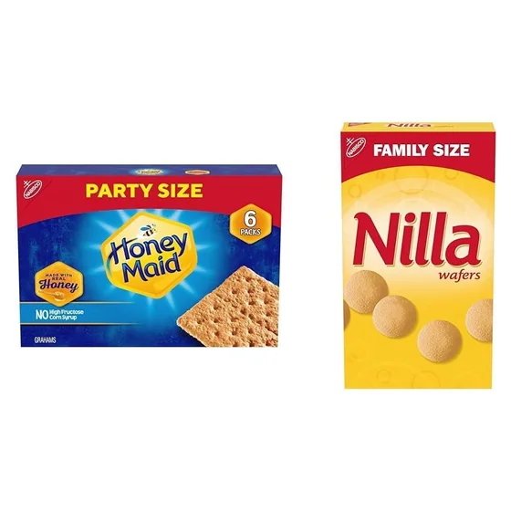 Nabisco Honey Maid Graham Crackers and Nilla Wafers Cookies Variety Pack, 2 boxes