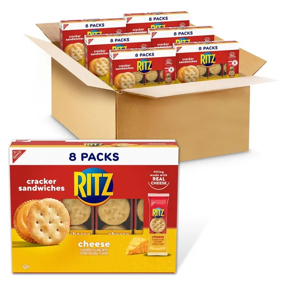 Nabisco RITZ Cheese Sandwich Crackers, 48 snack packs