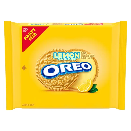 Nabisco OREO Lemon Creme Sandwich Cookies, Party Size, 8.95 oz