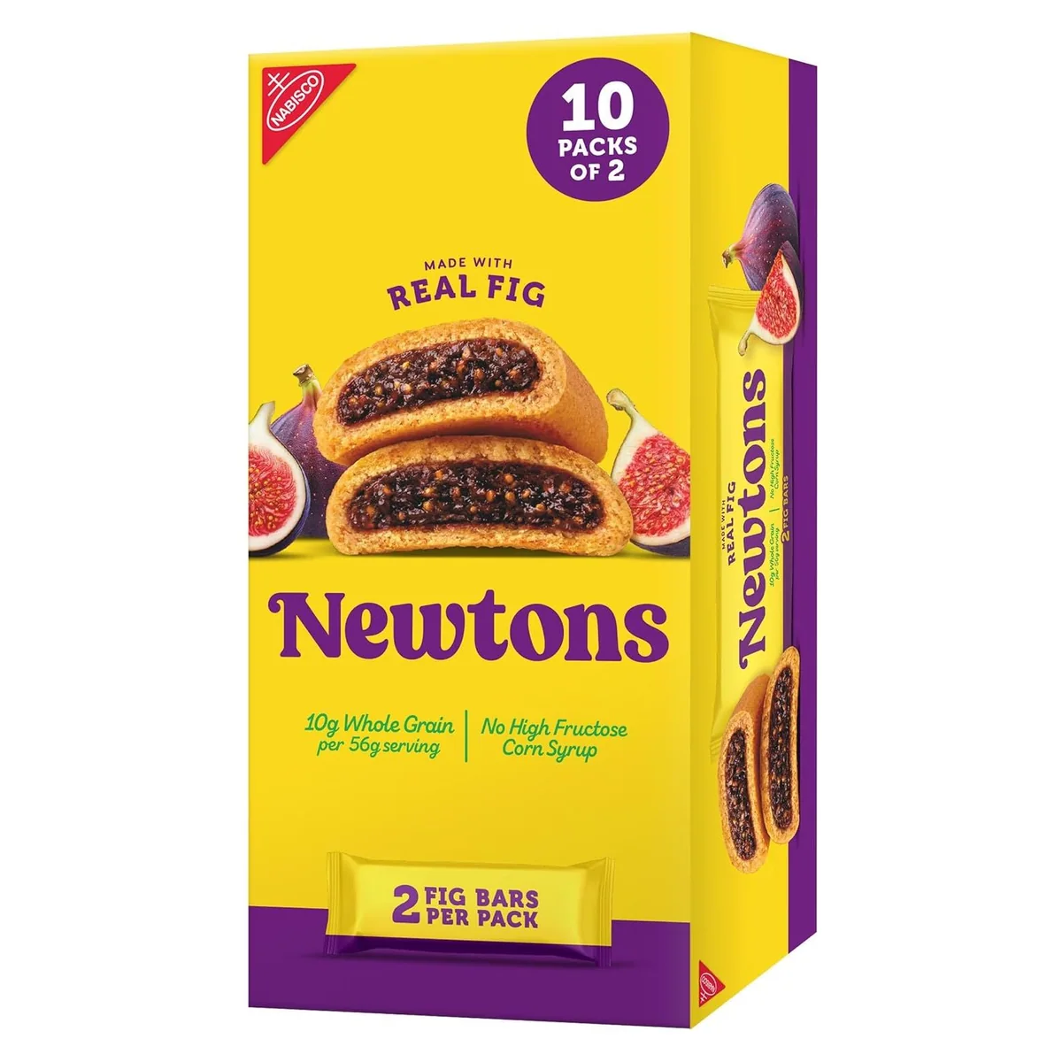 Nabisco NEWTONS Soft Baked Real Fruit Fig Bars, 10 snack packs, 2 cookies each, photo 1 of 4