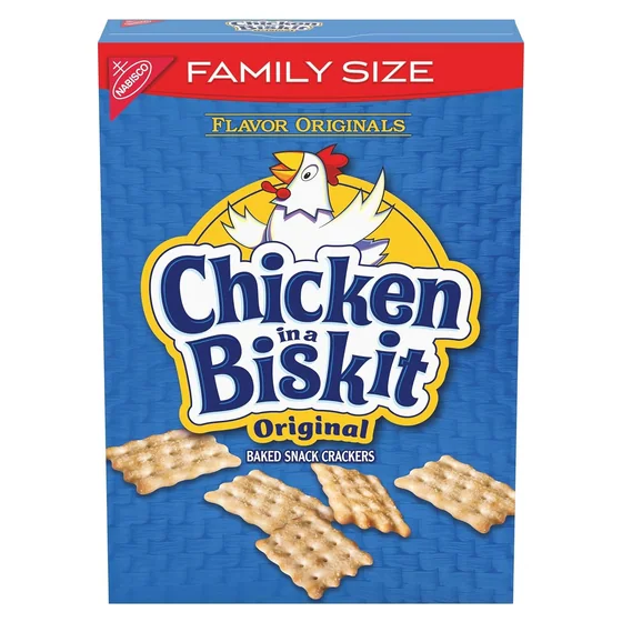 Nabisco Chicken in a Biskit Original Baked Snack Crackers, Family Size, 12 oz