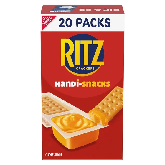 Nabisco Handi-Snacks RITZ Crackers 'N Cheesy Dip Snack Packs, 20 snack packs