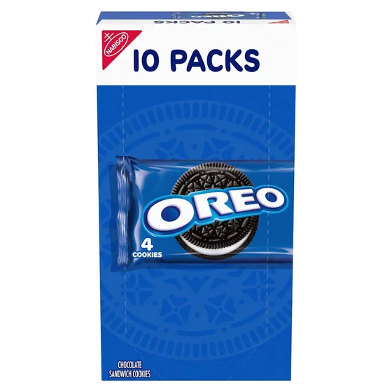 Nabisco OREO Chocolate Sandwich Cookies, 10 snack packs, 4 cookies each
