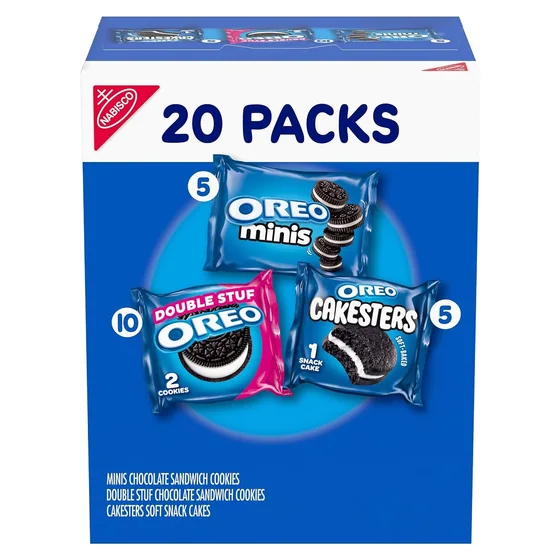 Nabisco OREO Lovers Variety Pack, Cookies & Snack Cakes, 20 snack packs