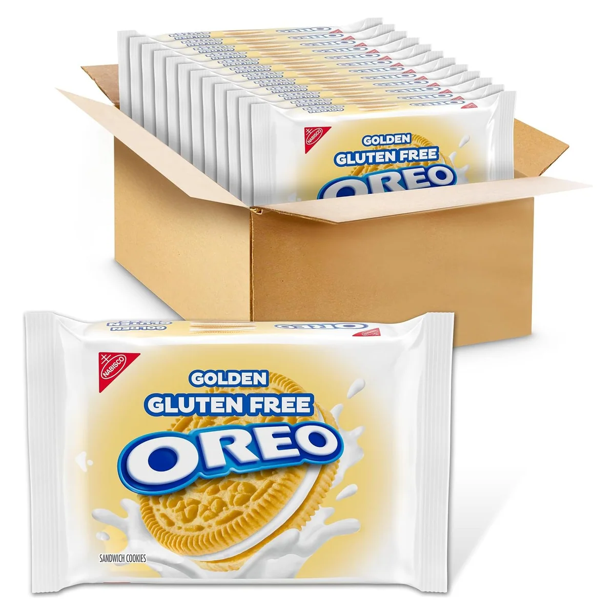 Nabisco OREO Gluten Free Golden Sandwich Cookies, 12 × 12.08 oz packs, photo 1 of 5