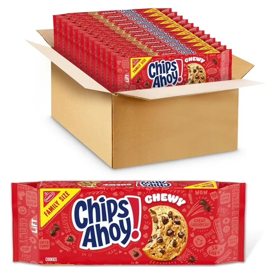 Nabisco CHIPS AHOY! Chewy Chocolate Chip Cookies, 12 × 19 oz packs