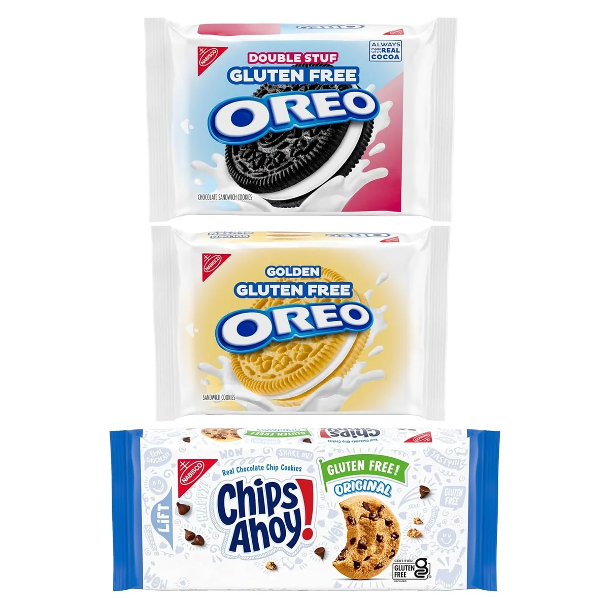 Nabisco OREO & CHIPS AHOY! Gluten Free Cookies Variety Pack, 3 packs, 3 kinds, photo 1 of 5