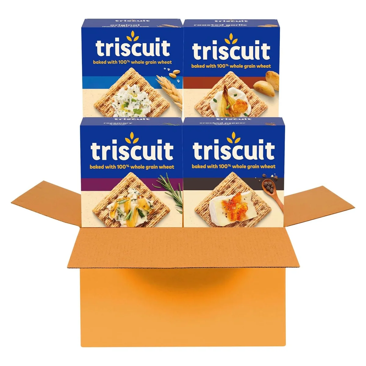 Nabisco TRISCUIT Whole Grain Wheat Crackers 4 Flavor Variety Pack, 4 boxes, 4 kinds, photo 1 of 5