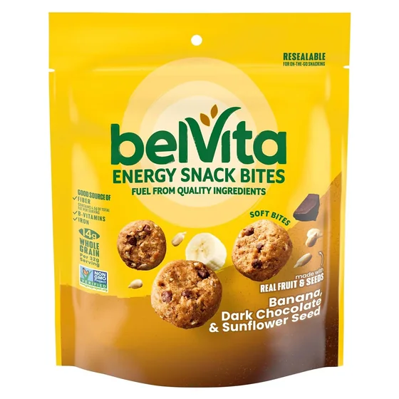 Nabisco belVita Energy Snack Bites, Banana, Dark Chocolate and Sunflower Seed, 5 oz