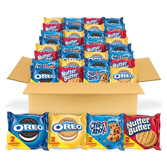 Nabisco OREO, CHIPS AHOY! & NUTTER BUTTER Cookie Snacks Variety Pack